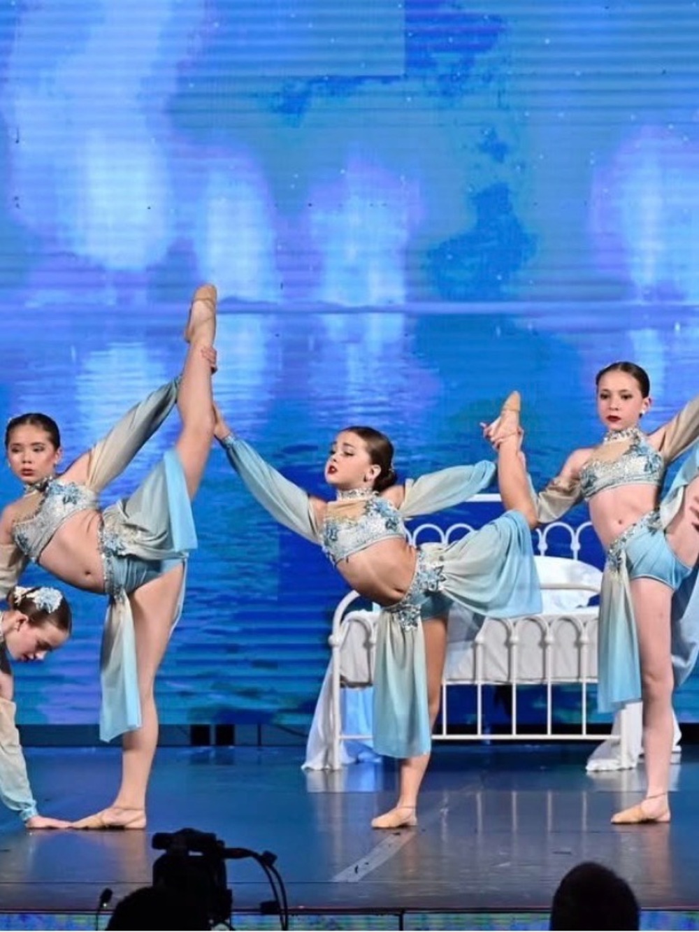 Blue Ombré Lyrical Dance Costume | Competition | Rhinestone | Youth - Picture 3 of 11